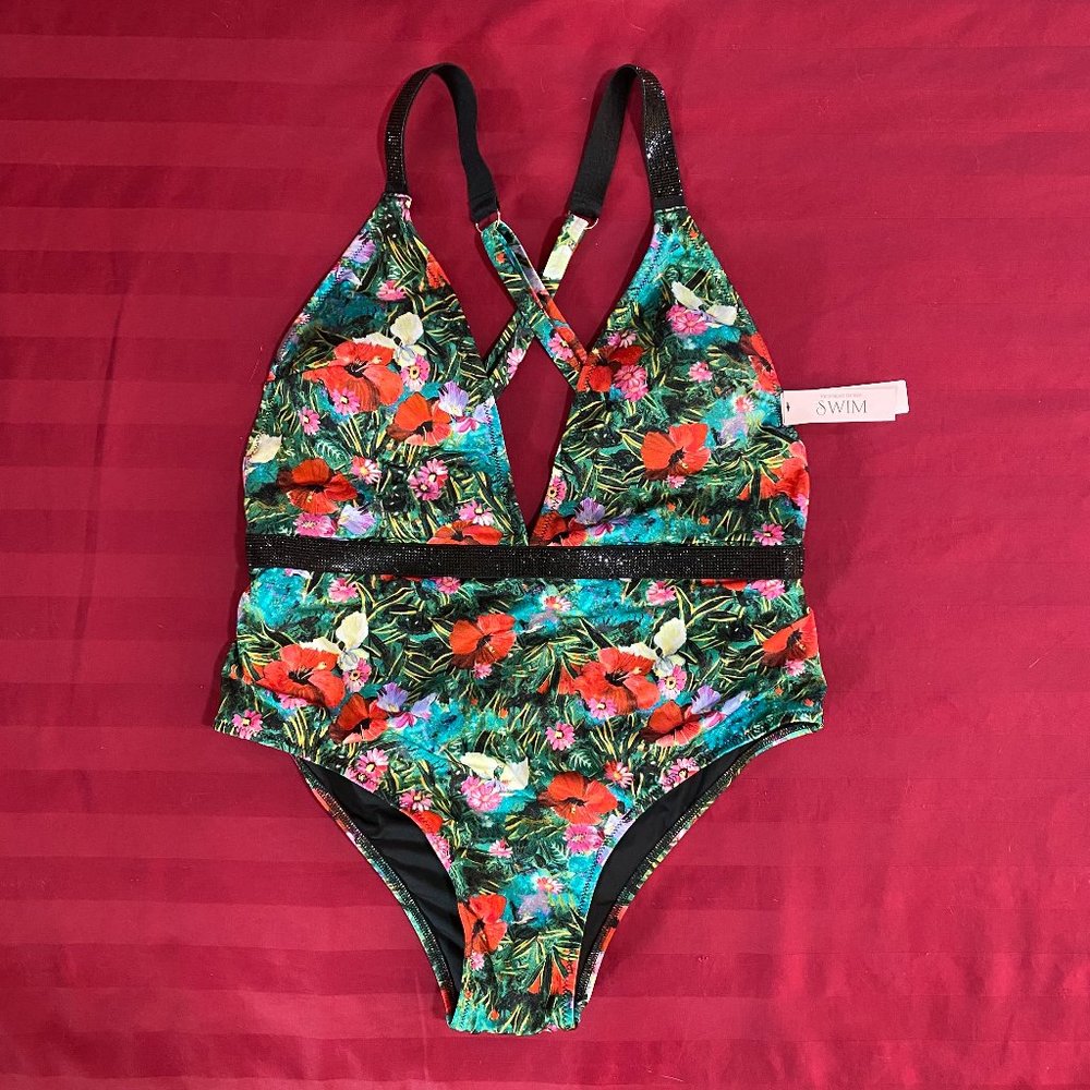 Victoria's Secret Shine Strap Plunge One-Piece Swimsuit